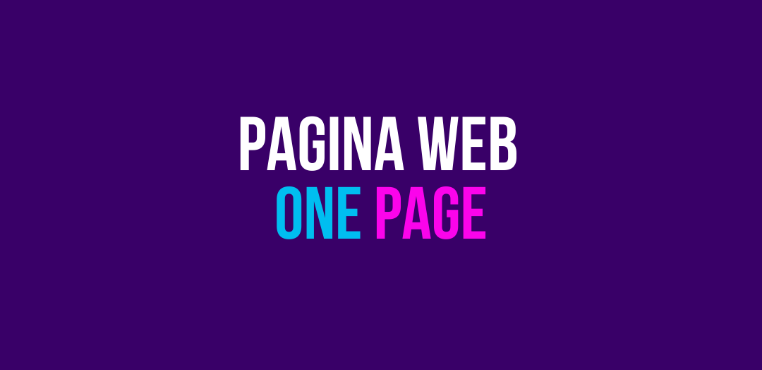 Página web: One Page