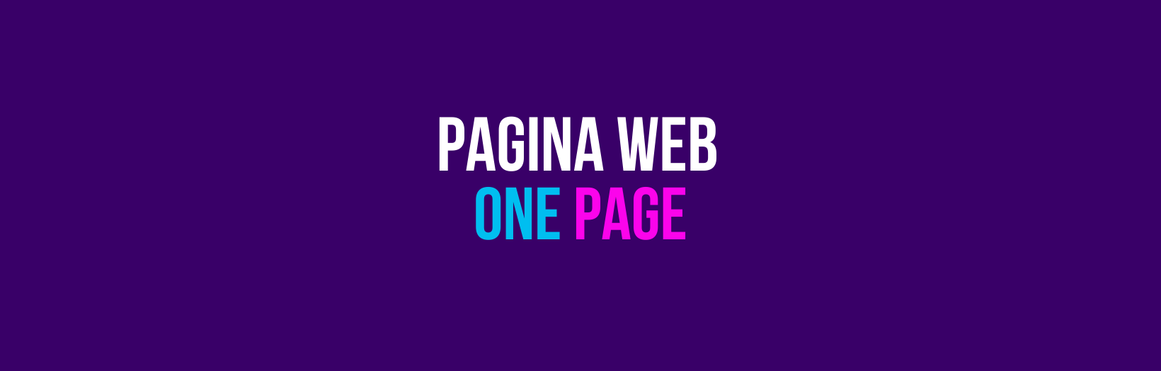 Diseño de pagina web o one page Diseño de pagina web o one page