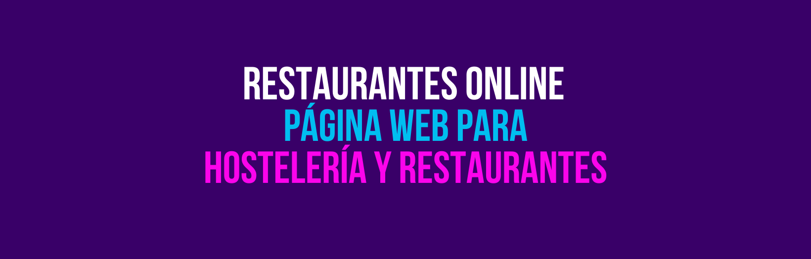Página web para restaurantes y hostelería